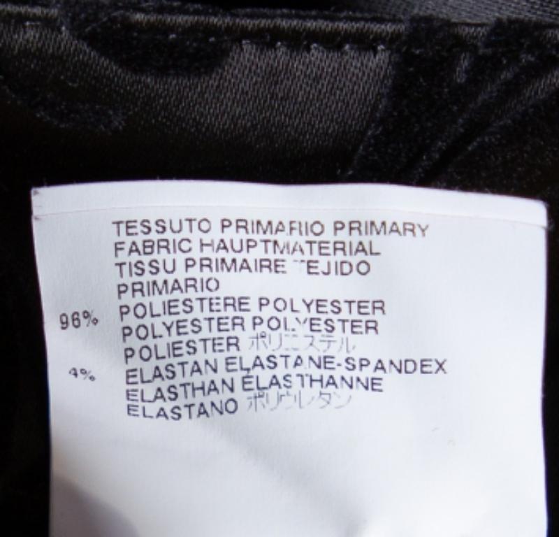 Just Cavalli Black Flocked Satin Tapered Leg Just Chic Jeggings L For Sale 2