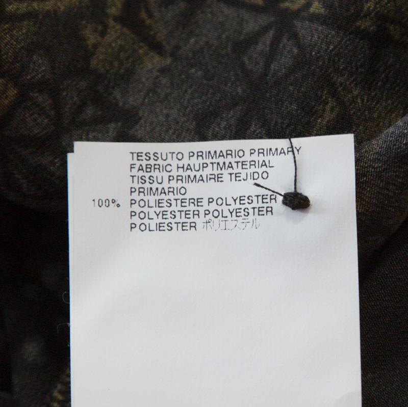 Just Cavalli Black Geometric Print Belted Long Sleeve Dress M 2