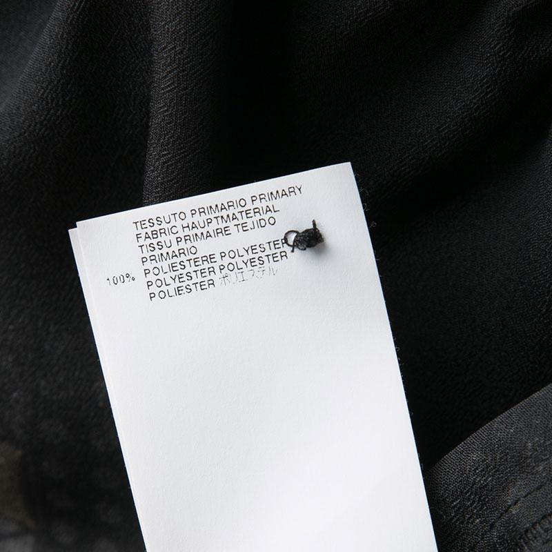 Just Cavalli Black Geometric Print Belted Long Sleeve Dress M 3
