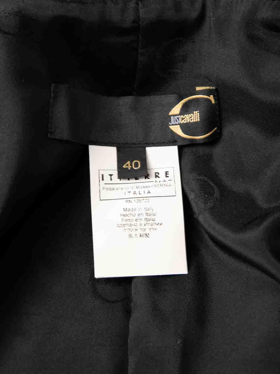 Just Cavalli Black Heart Zip Detail Blazer Size S 1