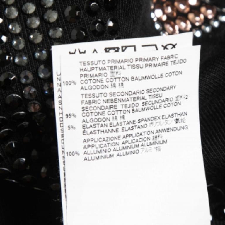 Just Cavalli Schwarzes Sweatshirt mit Rundhalsausschnitt aus Baumwolle mit Logo-Verzierung im Angebot 1