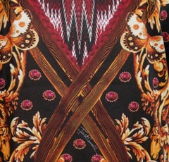 Just Cavalli Black Printed Cotton Knit Oversized T-Shirt M