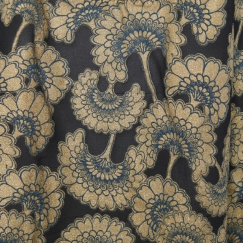 Just Cavalli Schwarz Bedruckte Seiden-Tunika M Damen
