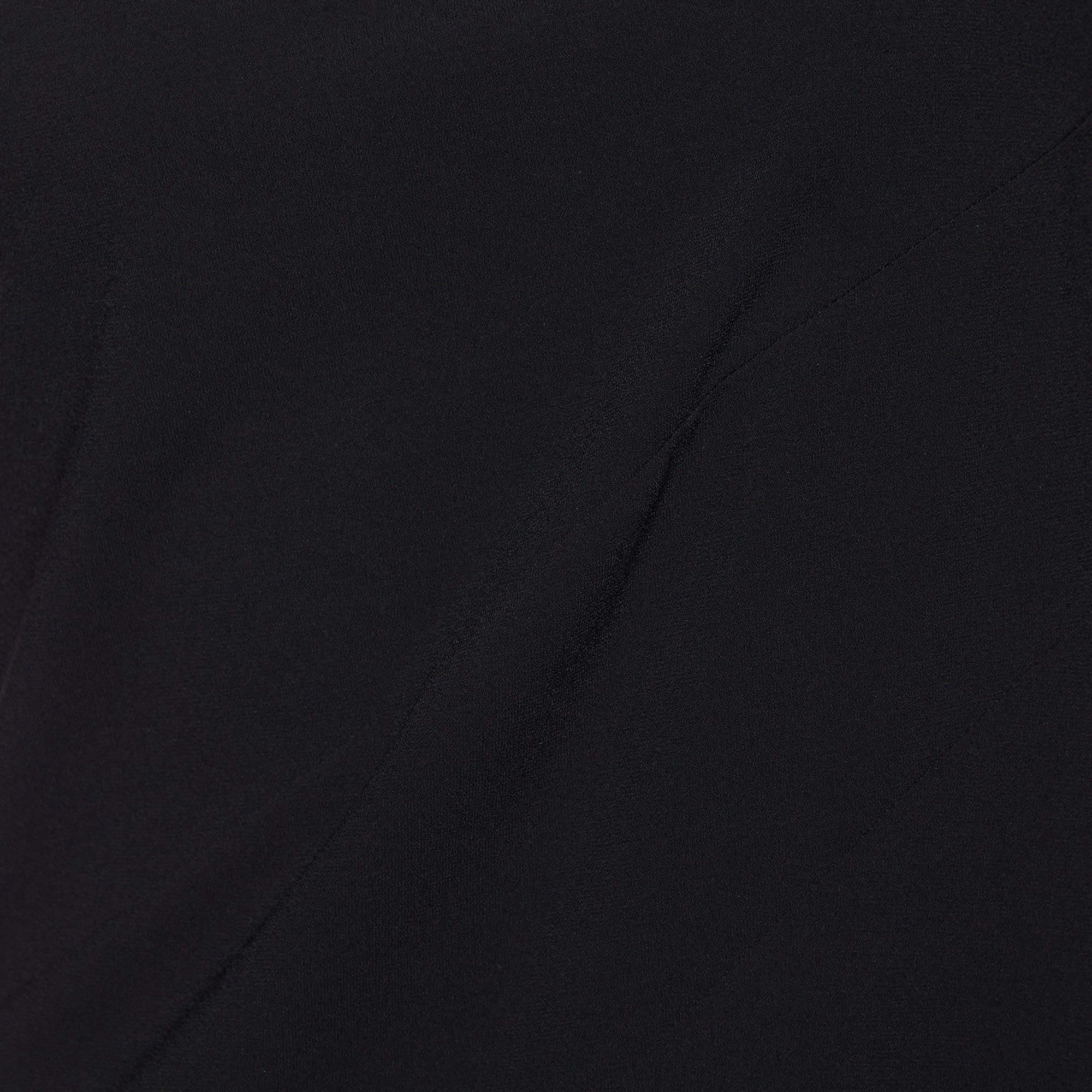 Just Cavalli Black Sequin Embellished Paneled One Shoulder Dress L For Sale 1