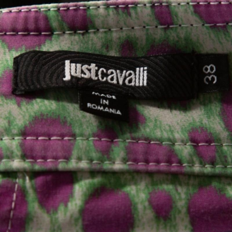 Just Cavalli - Pantaloni slim in cotone elasticizzato nero S In condizioni buone in vendita a Dubai, Al Qouz 2