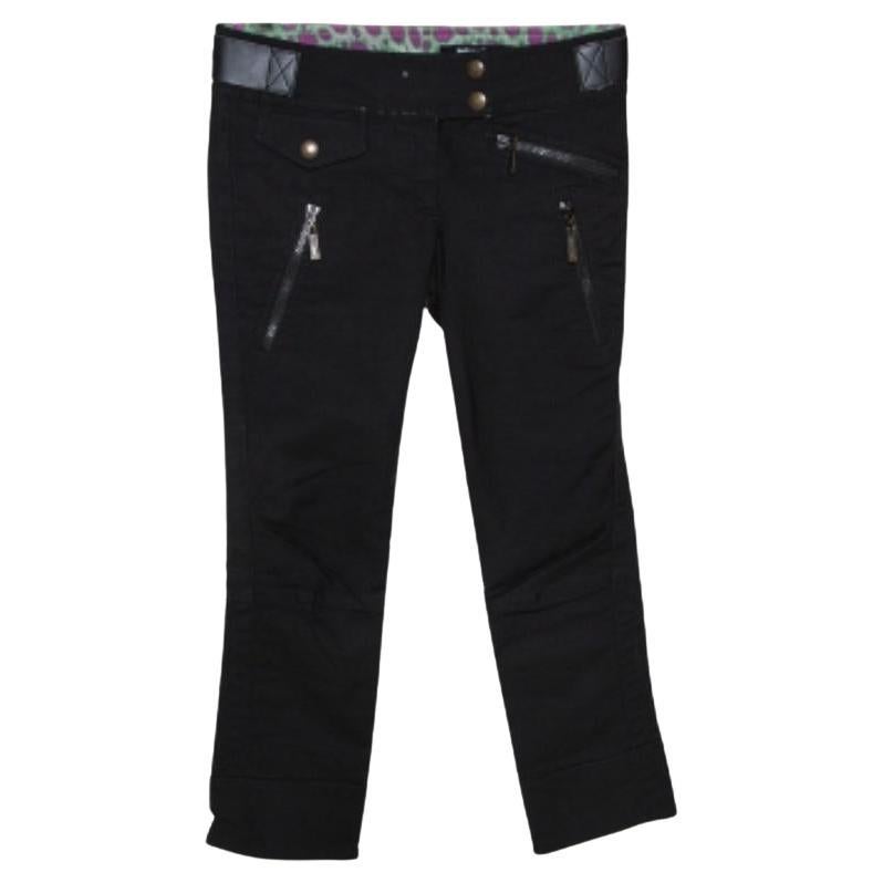 Just Cavalli - Pantaloni slim in cotone elasticizzato nero S in vendita