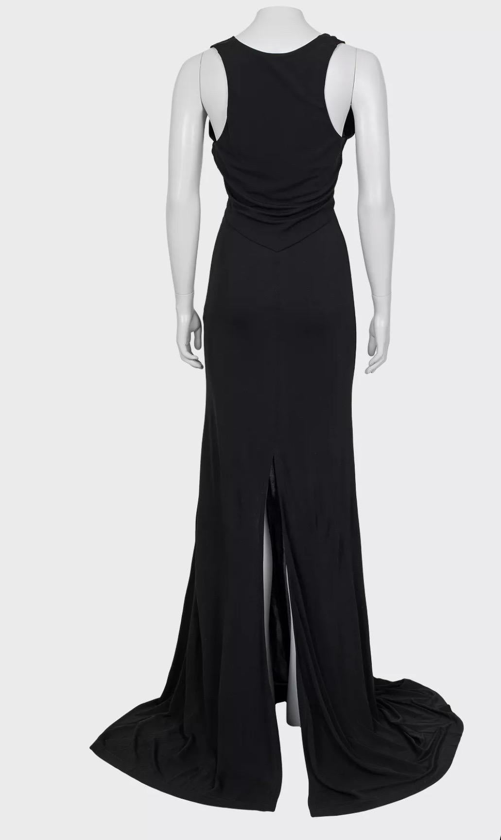 Nero Just Cavalli - Maxi Abito in Viscosa Nera - Sz.40 in vendita