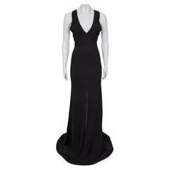 Just Cavalli Schwarz Viskose Maxi Kleid Sz.40
