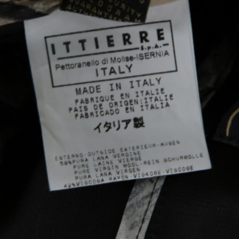 Just Cavalli Schwarze Hose aus Wolle mit Logo-Plakette und geradem Ausschnitt S im Angebot 2
