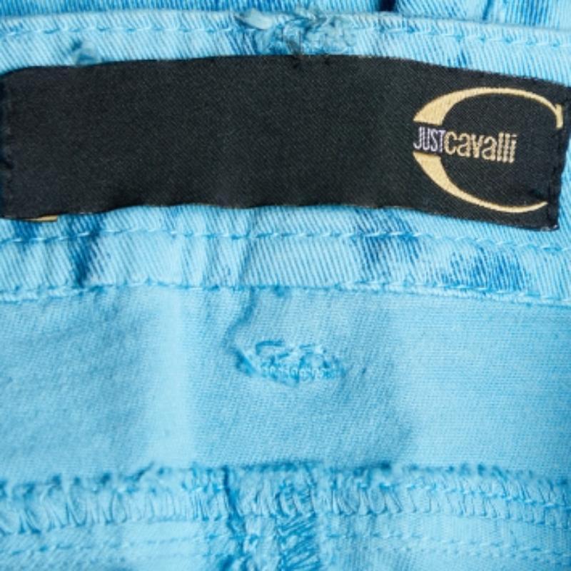 Nur Cavalli  Blau Tiermuster Denim Slim Fit Denim S Taille 26