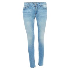 Just Cavalli - Jeans slim fit con tasca ricamata in denim blu - Vita 26"