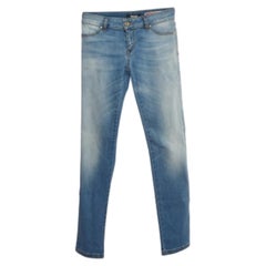 Just Cavalli Azul Lavado Denim Slim Fit Jeggings M Cintura 27''