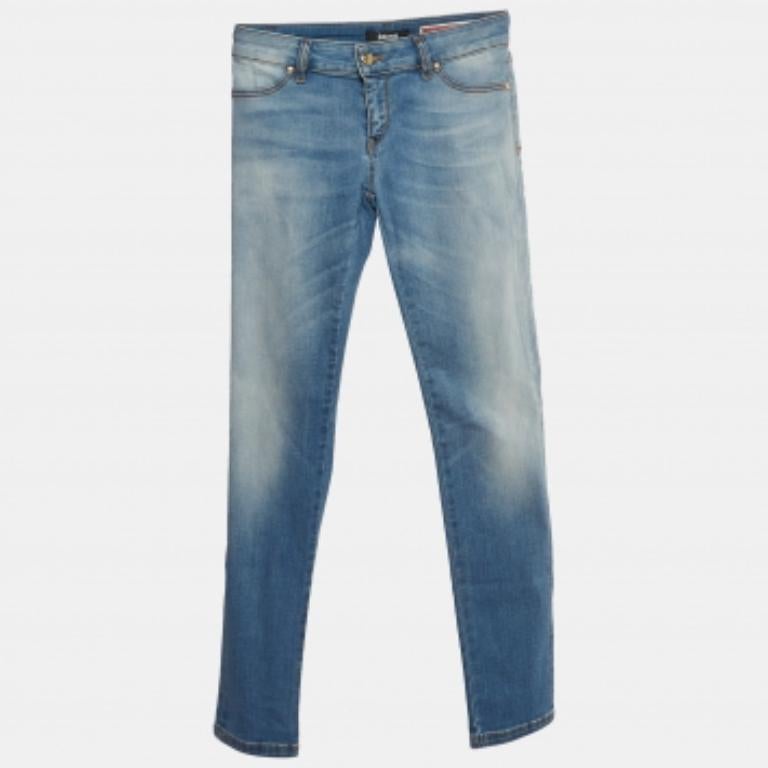 Just Cavalli Blue Washed Denim Slim Fit Jeggings M Waist 27''.
