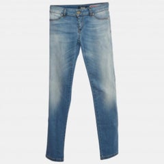 Just Cavalli Blue Washed Denim Slim Fit Jeggings M Waist 27''.