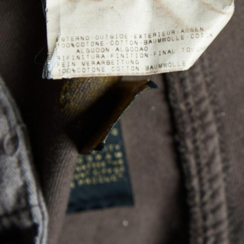 Just Cavalli Pantaloni Capri con pannelli in cotone a quadri e velluto marrone L.L.A. In condizioni buone in vendita a Dubai, Al Qouz 2