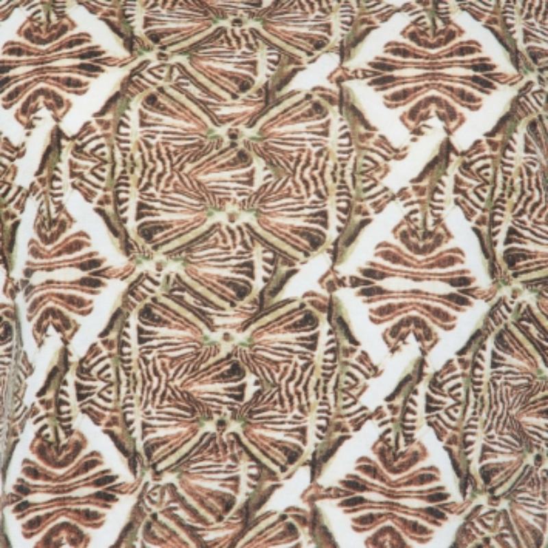 Marrone Just Cavalli - T-shirt aderente in cotone e modal stampata marrone L. in vendita