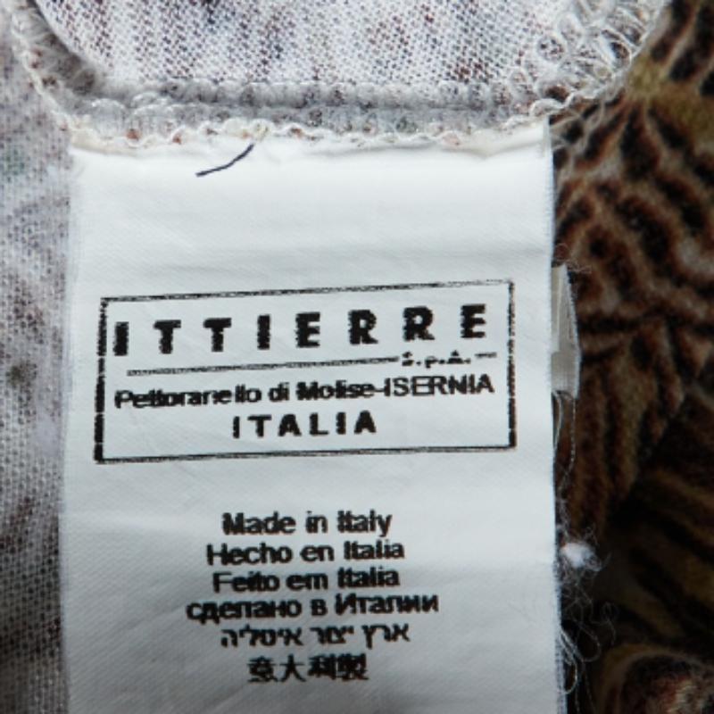 Uomo Just Cavalli - T-shirt aderente in cotone e modal stampata marrone L. in vendita