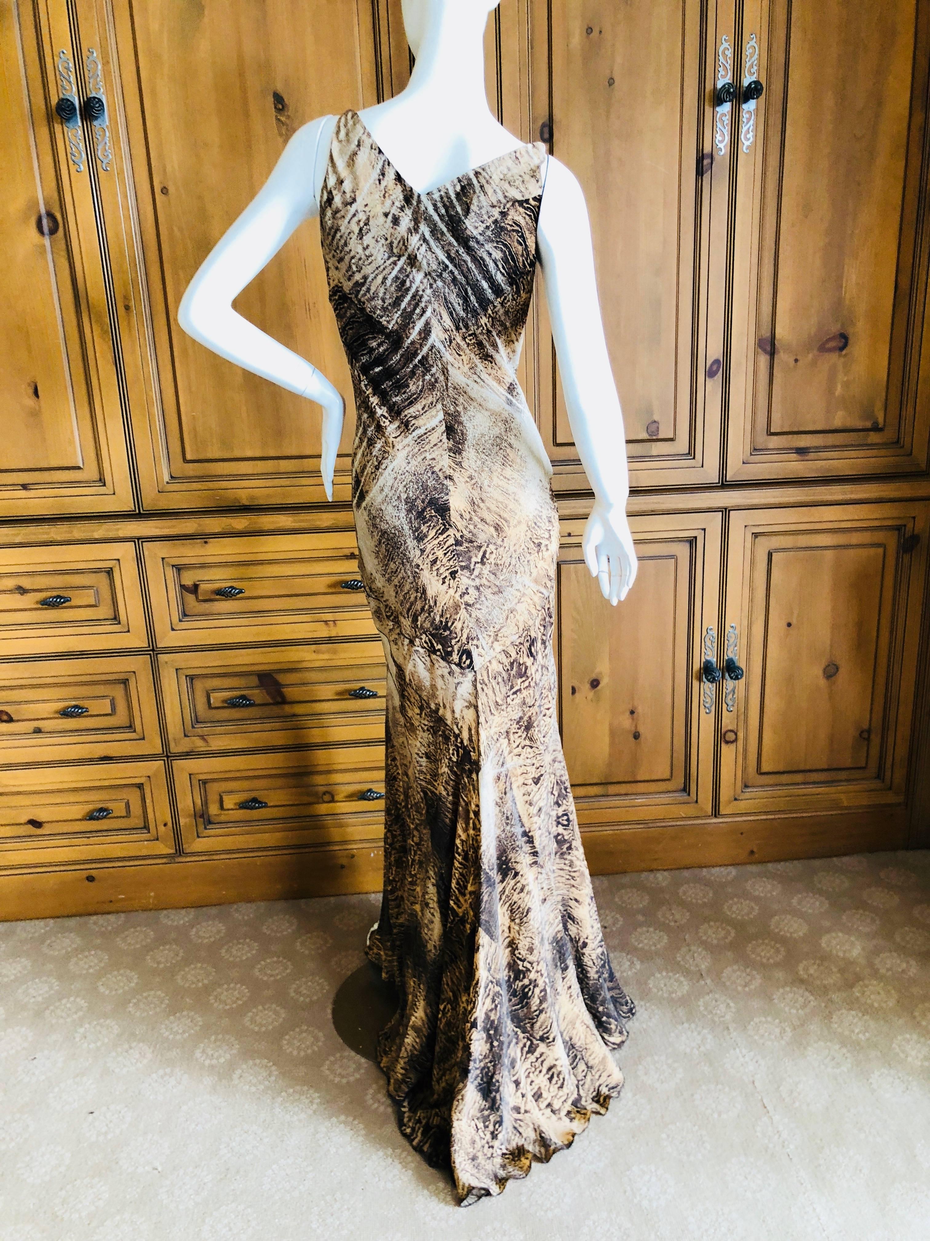 Women's or Men's Roberto Cavalli Long Stretch Snake Print Dress For Sale