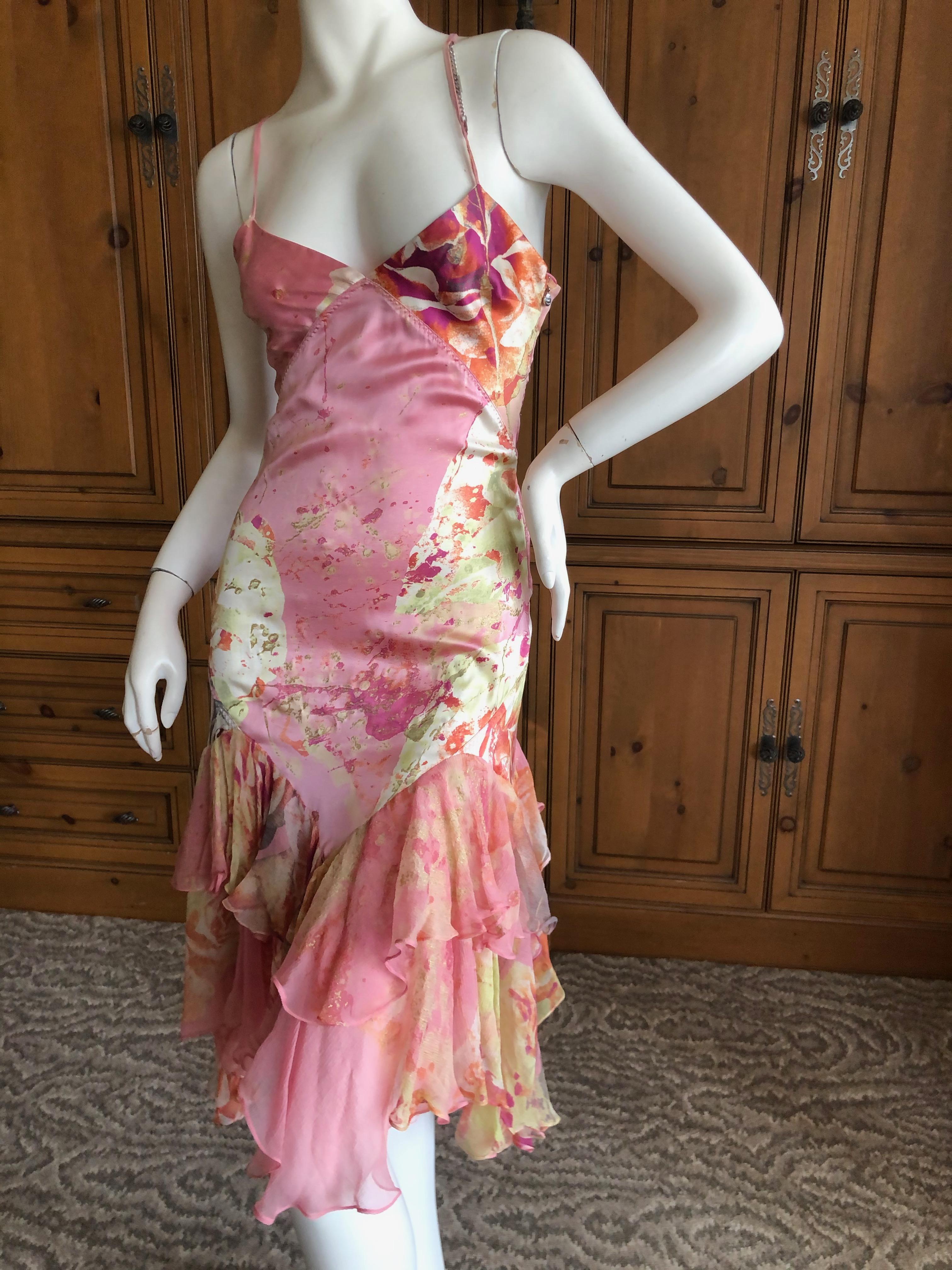 roberto cavalli pink dress