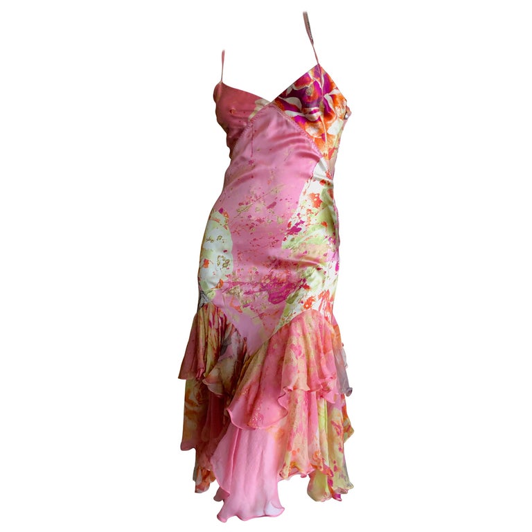 Just Cavalli by Roberto Cavalli Pink Silk Cocktail Dress For Sale at  1stDibs | just cavalli pink