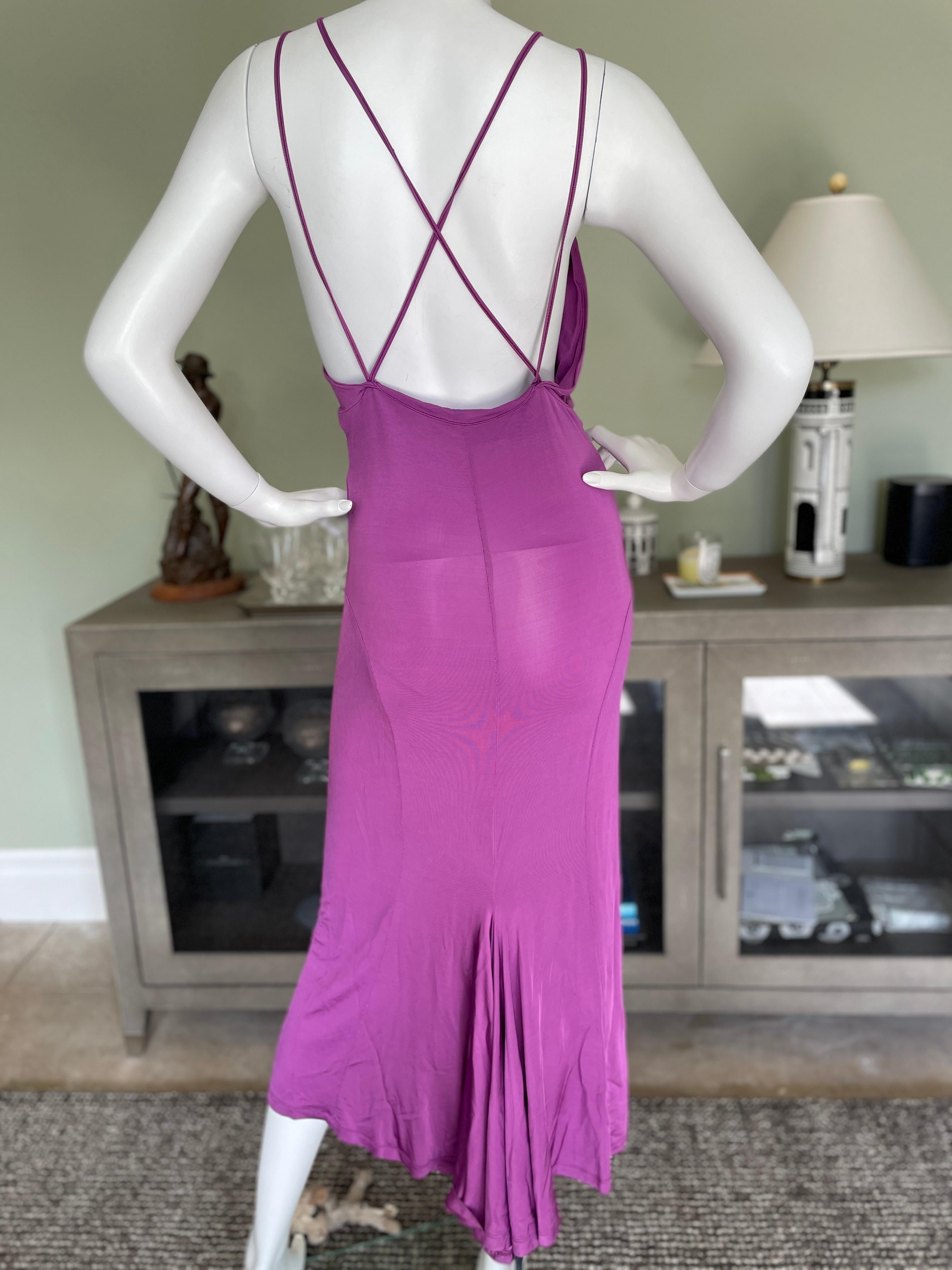 just cavalli purple dress