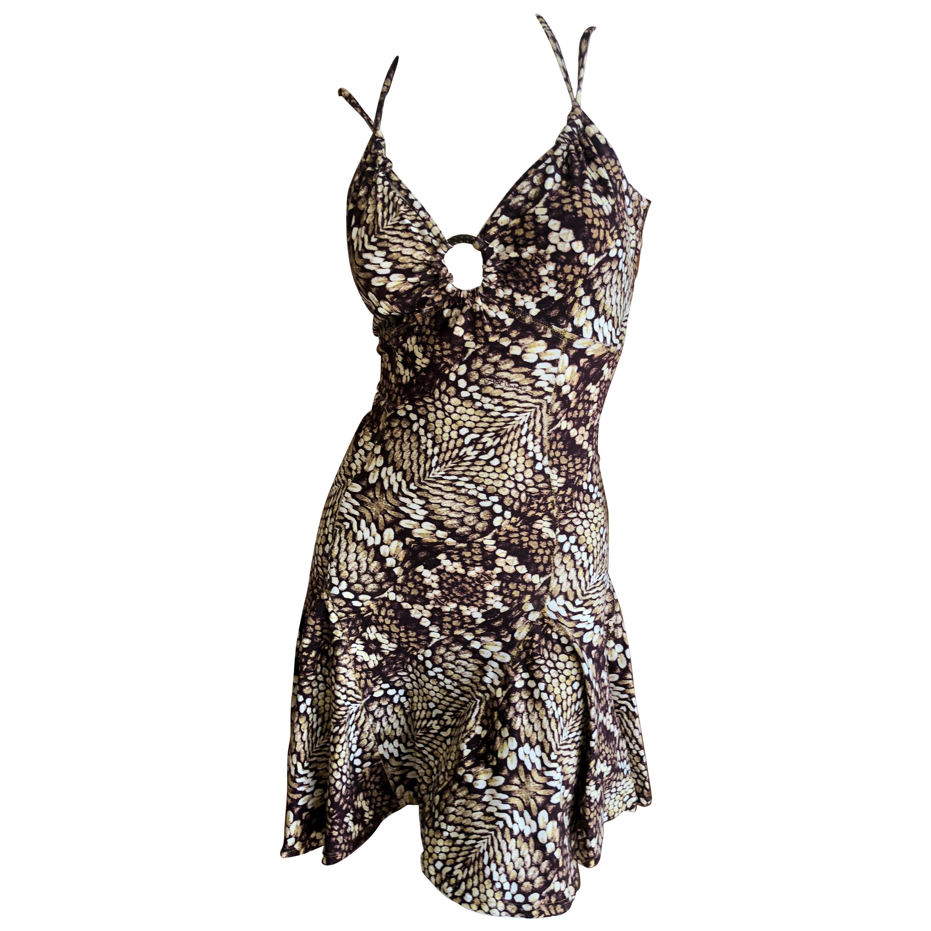 Just Cavalli by Roberto Cavalli Sweet Reptile Print Mini Dress  For Sale