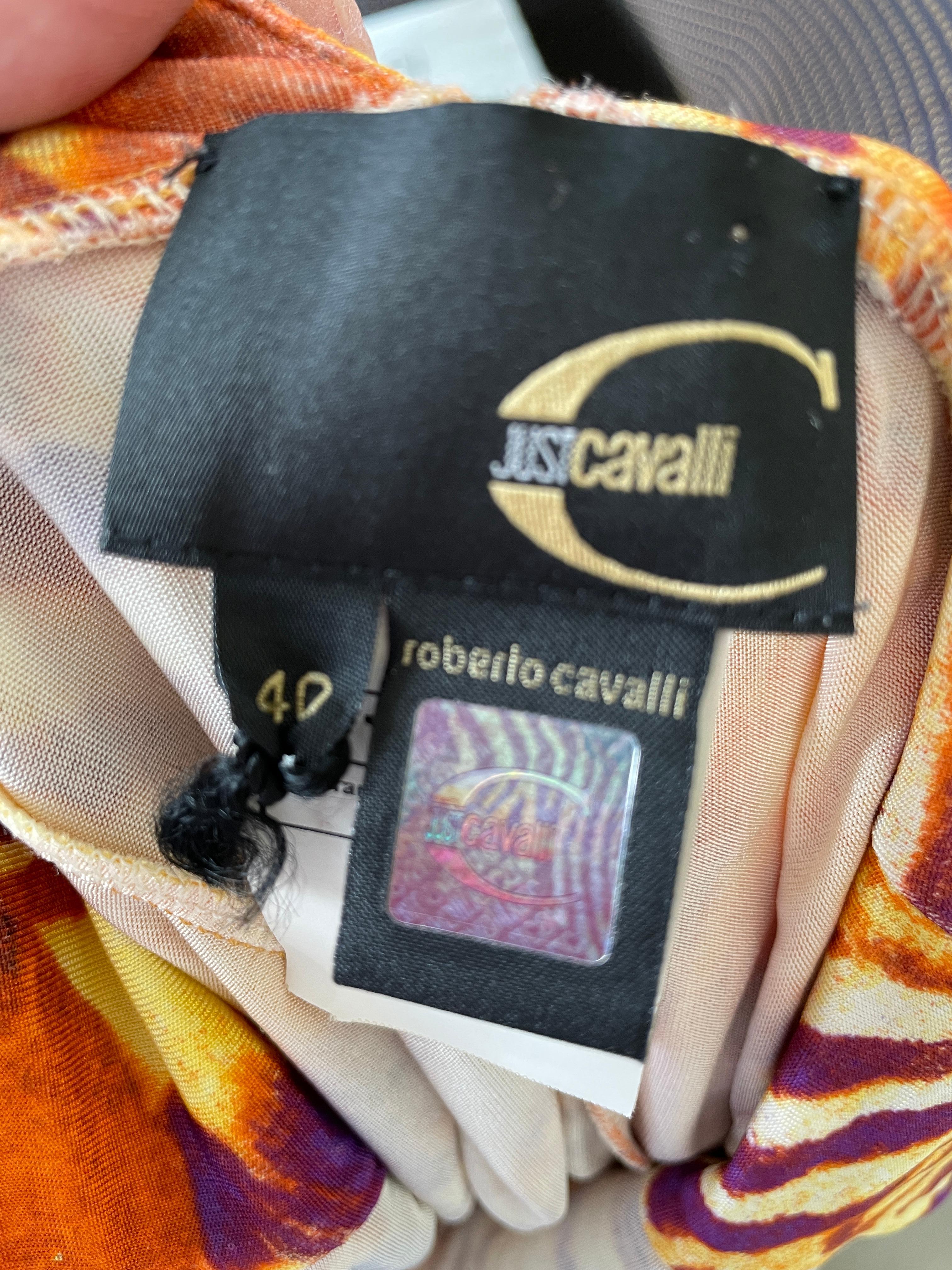 Just Cavalli Colorful Animal Print Cocktail Dress by Roberto Cavalli For Sale 3