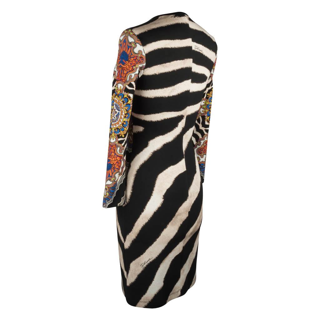 Just Cavalli Dress Animal Abstract and Floral Print 40 / 6 5