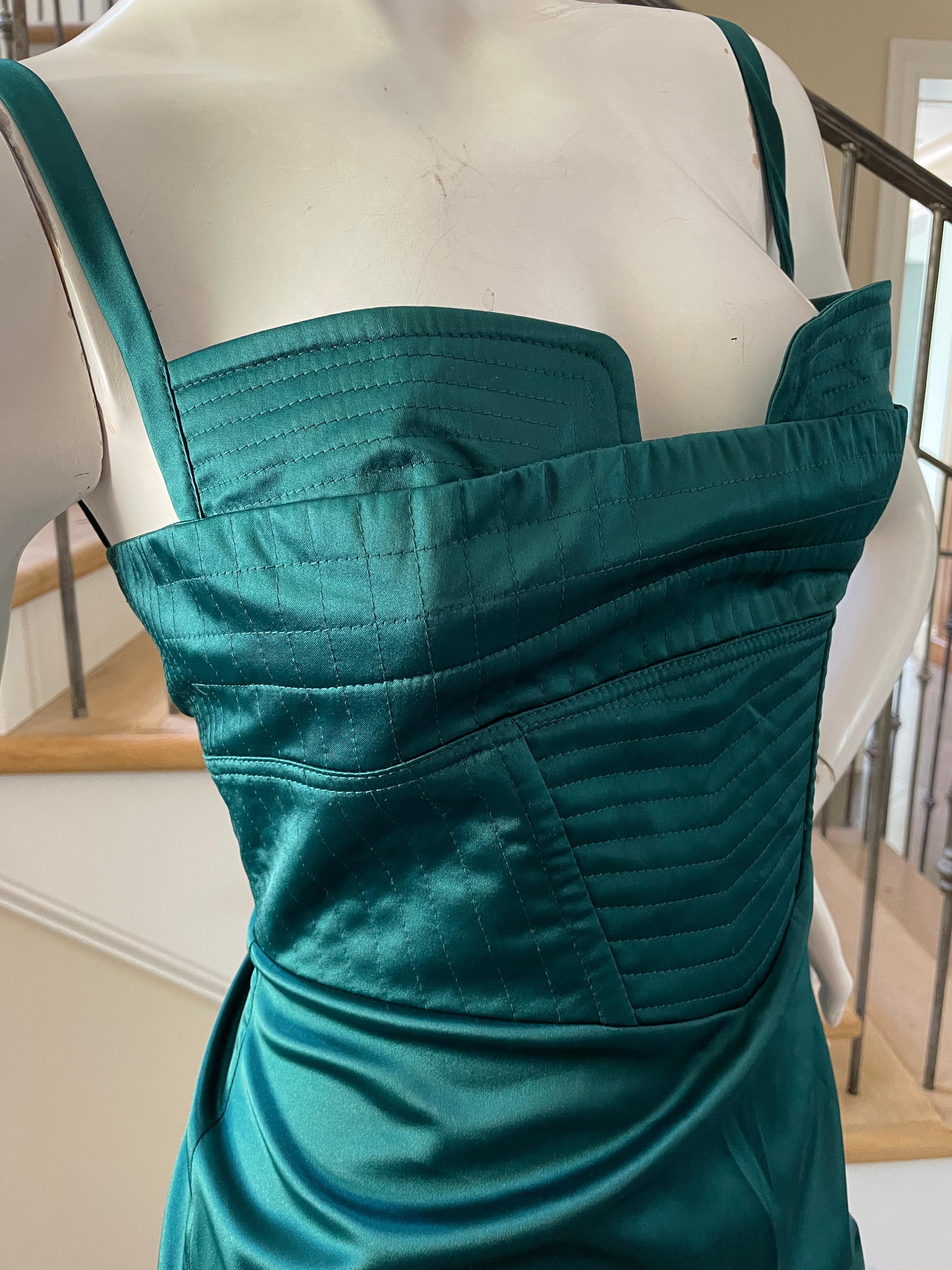 Just Cavalli Emerald Green Cocktail Dress by Roberto Cavalli In Excellent Condition For Sale In Cloverdale, CA