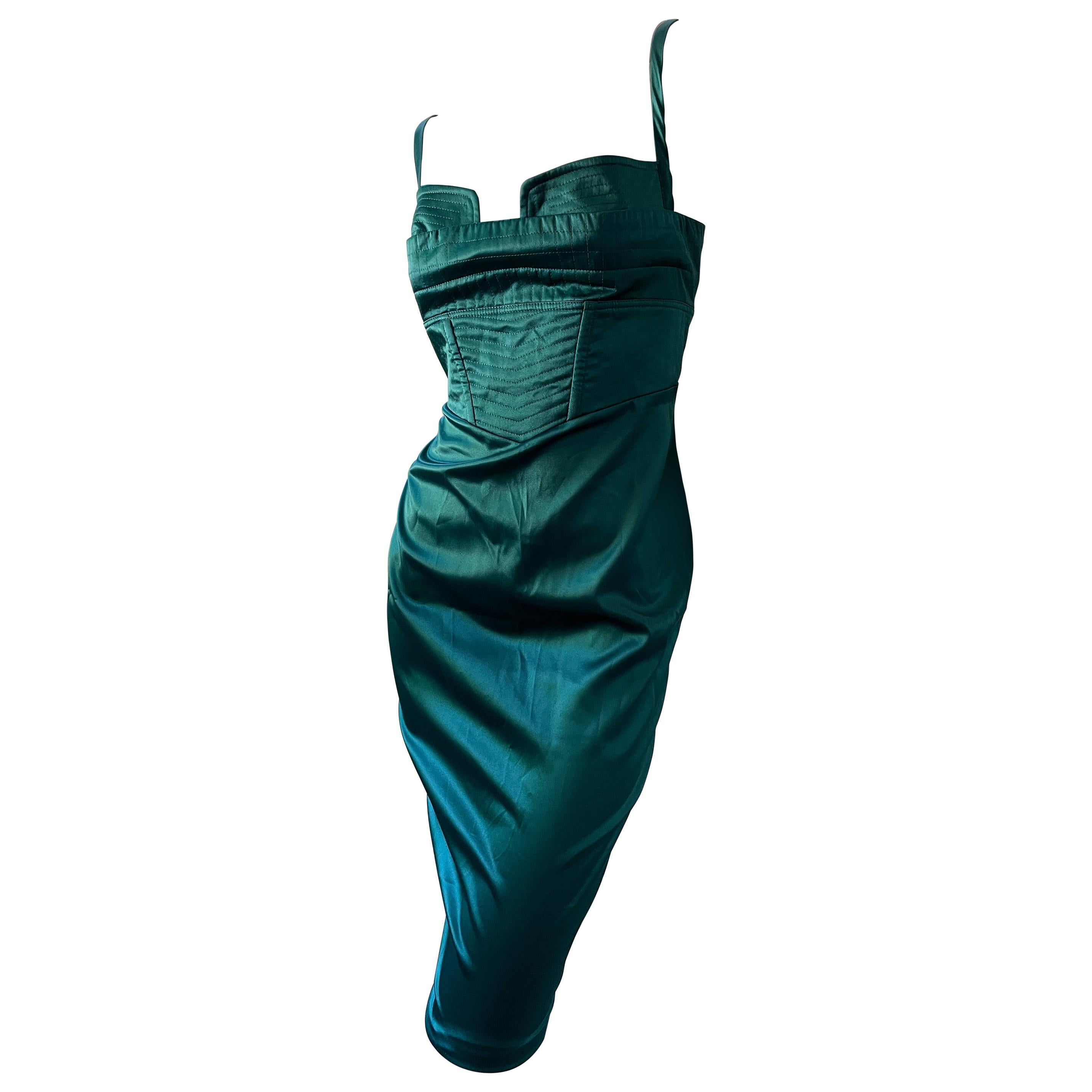 Just Cavalli Emerald Green Cocktail Dress by Roberto Cavalli For Sale