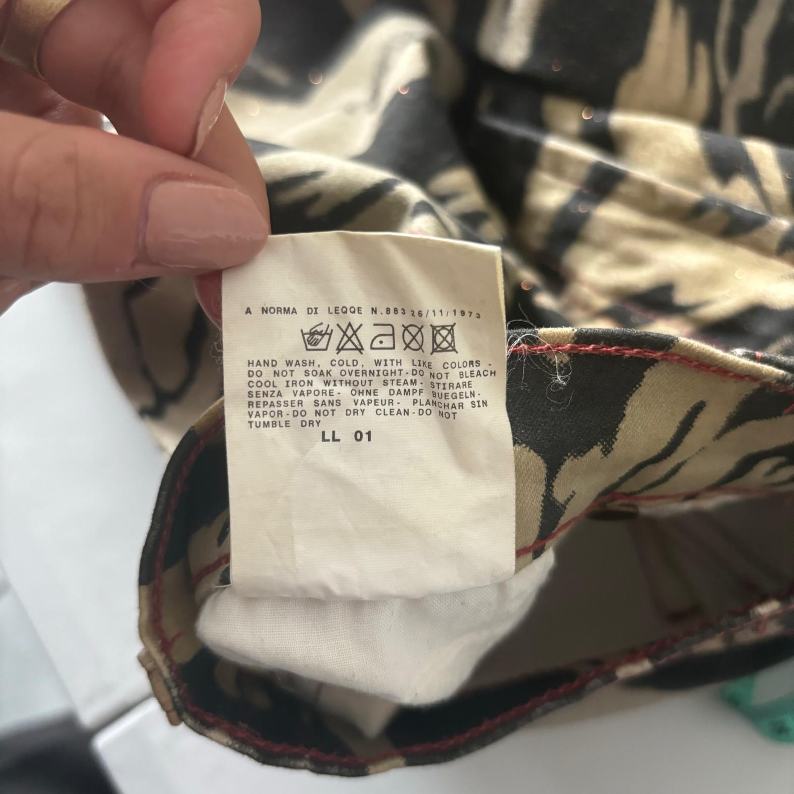 Just Cavalli beige and black animal print bootcut jeans, IT 42, 2000s For Sale 5