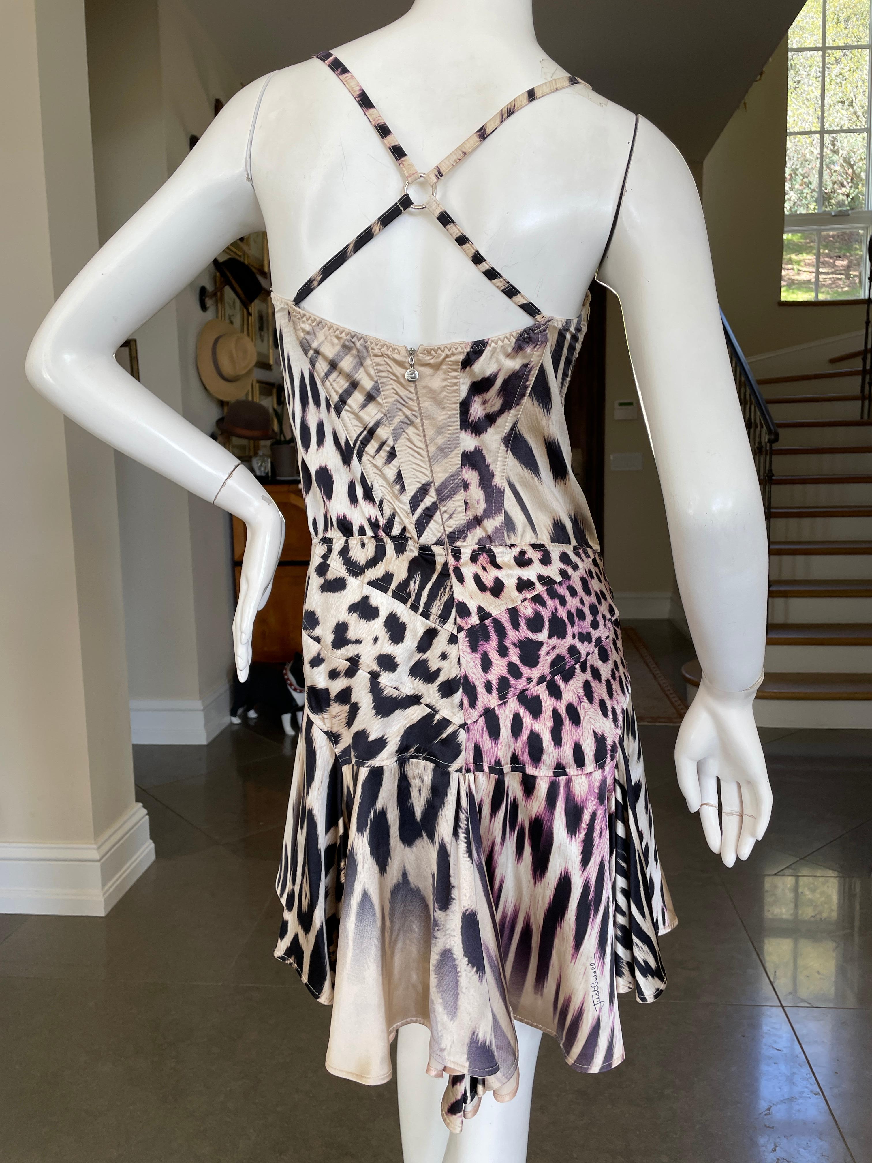 Just Cavalli Vestido de cóctel con estampado de leopardo y sujetador con aros by Roberto Cavalli en venta 3