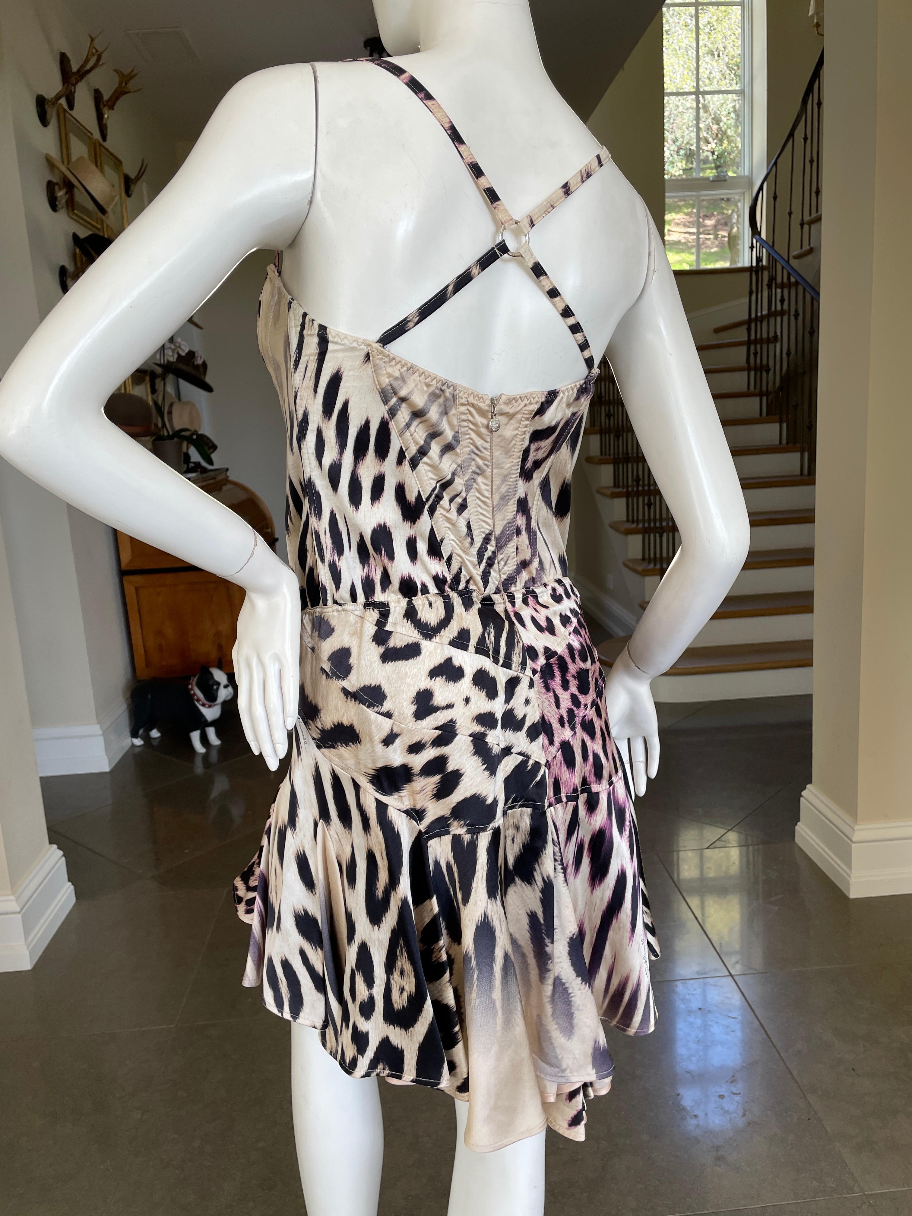 Just Cavalli Vestido de cóctel con estampado de leopardo y sujetador con aros by Roberto Cavalli en venta 4