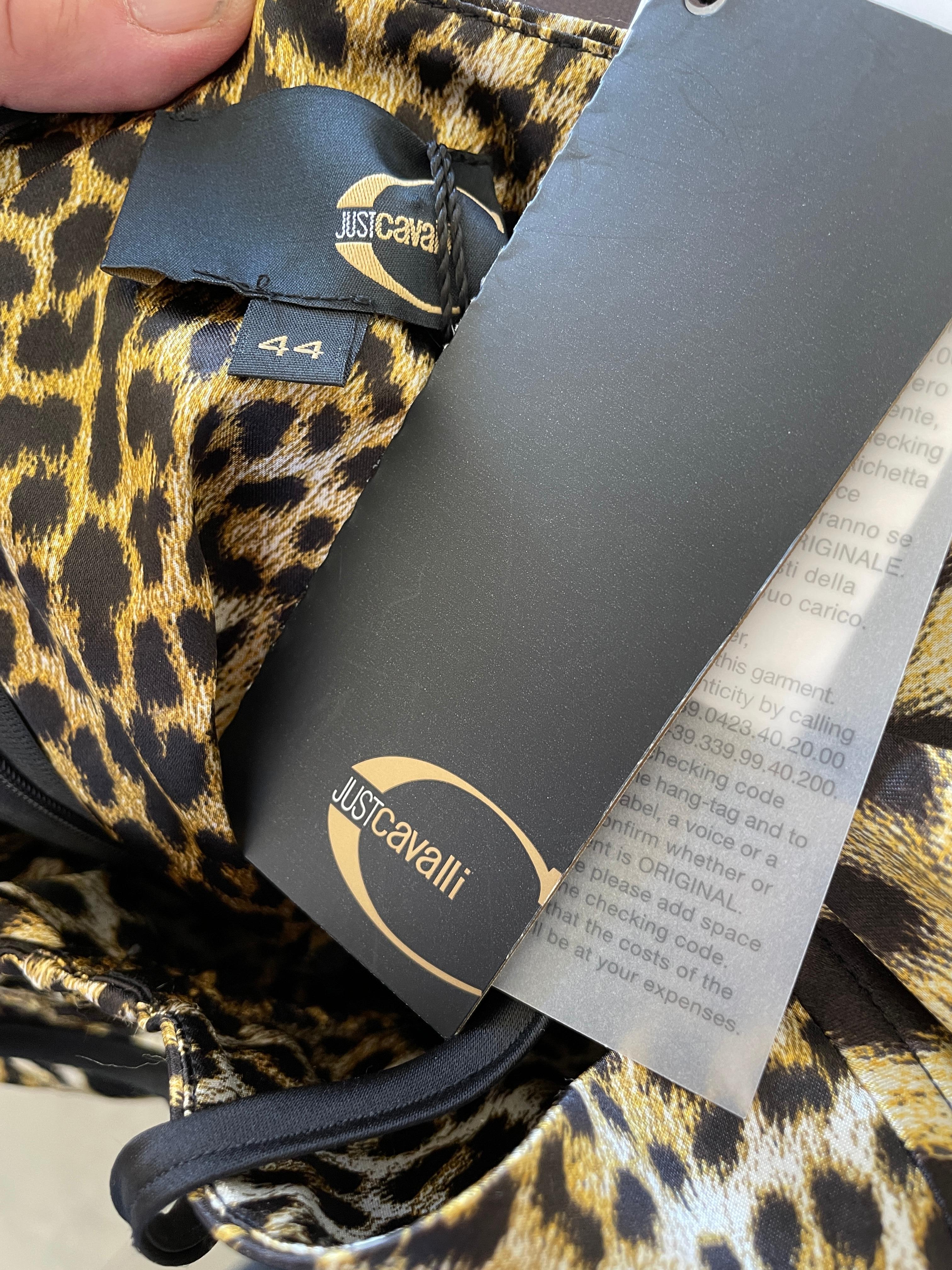 Just Cavalli Leopard Print Corset Cocktail Dress by Roberto Cavalli 38 For Sale 8