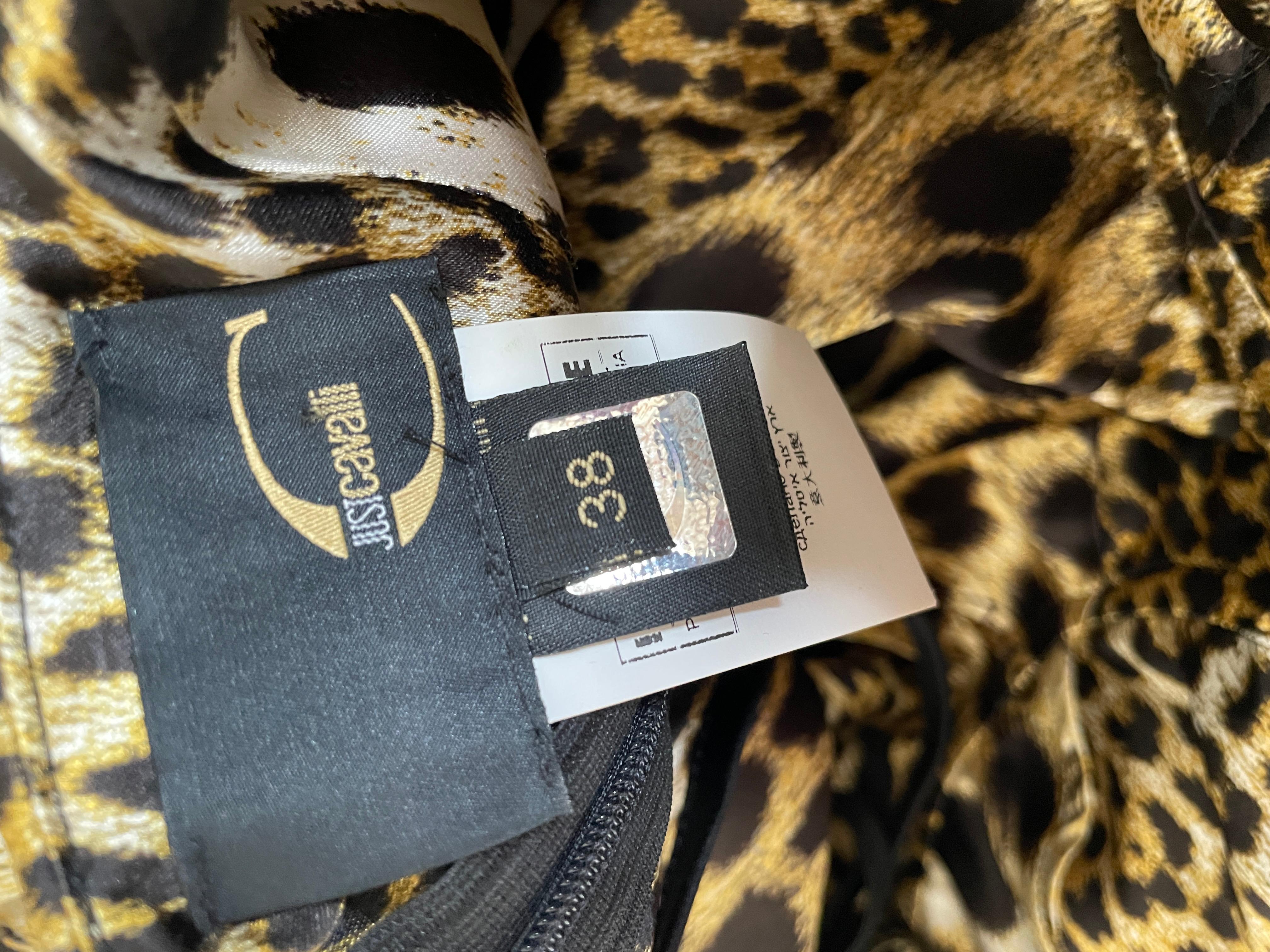 Just Cavalli Leopard Print Corset Cocktail Dress by Roberto Cavalli 38 For Sale 9
