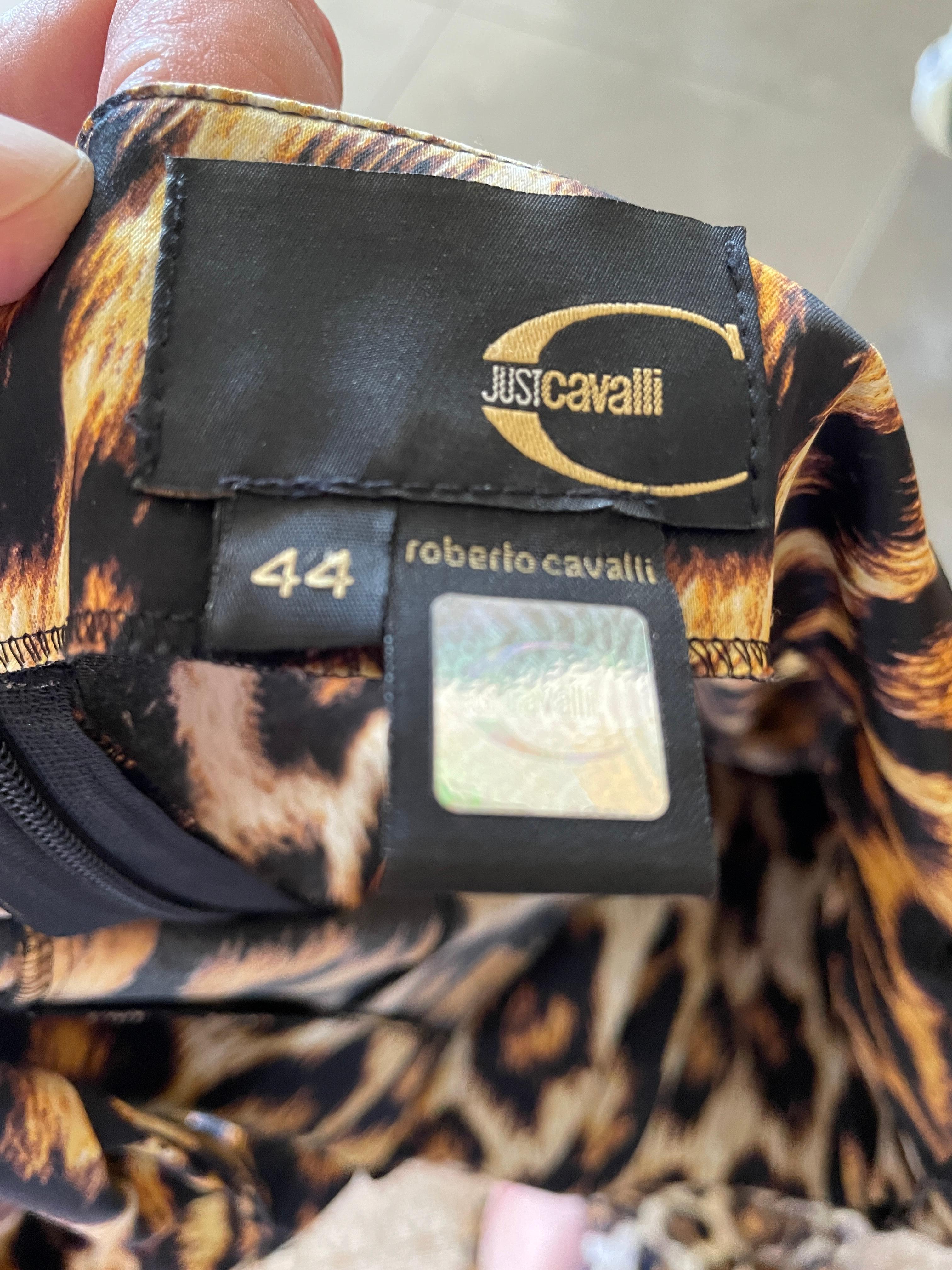 Just Cavalli Leopard Print One Shoulder Evening Dress by Roberto Cavalli For Sale 3