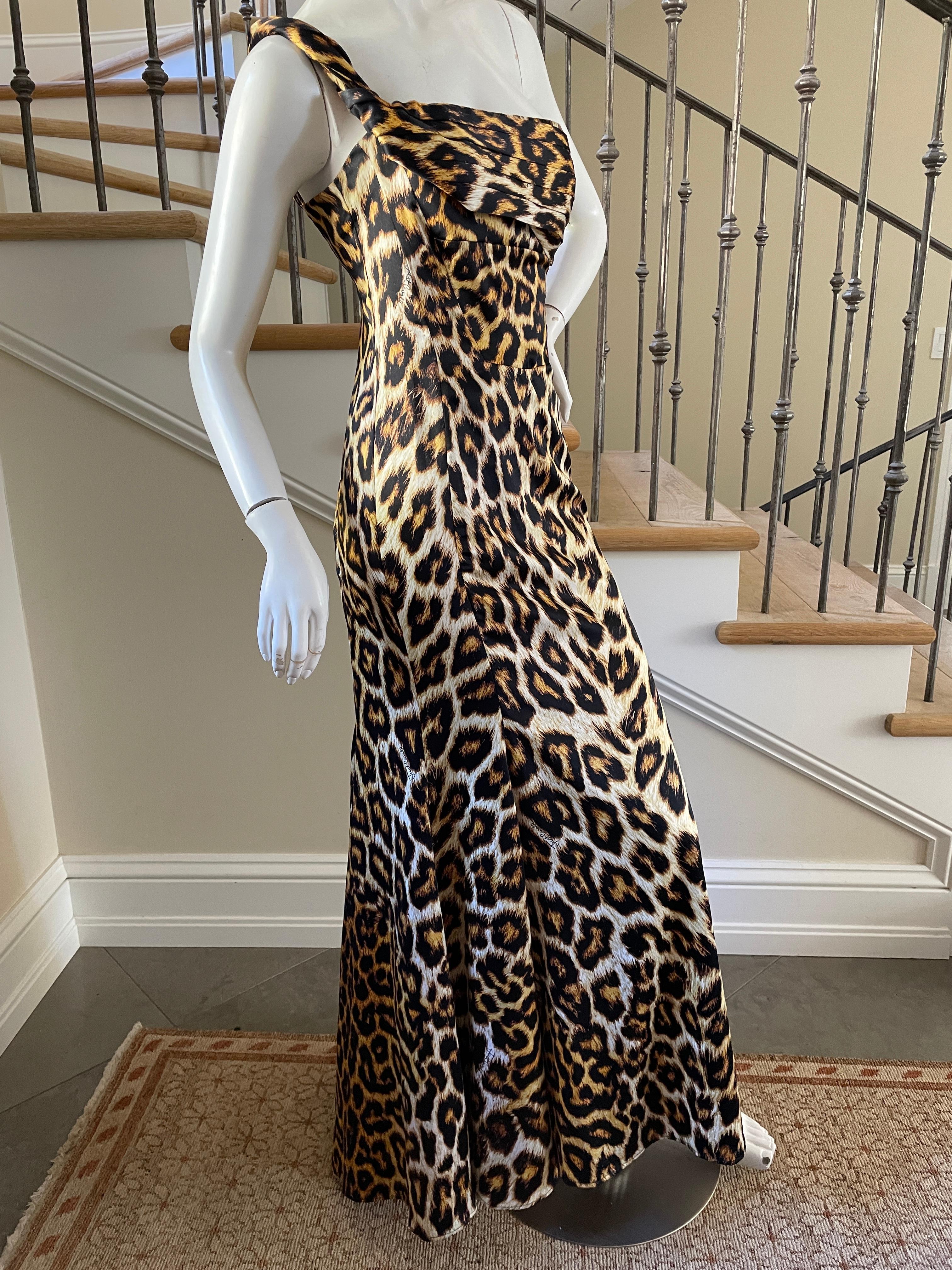 roberto cavalli leopard dress