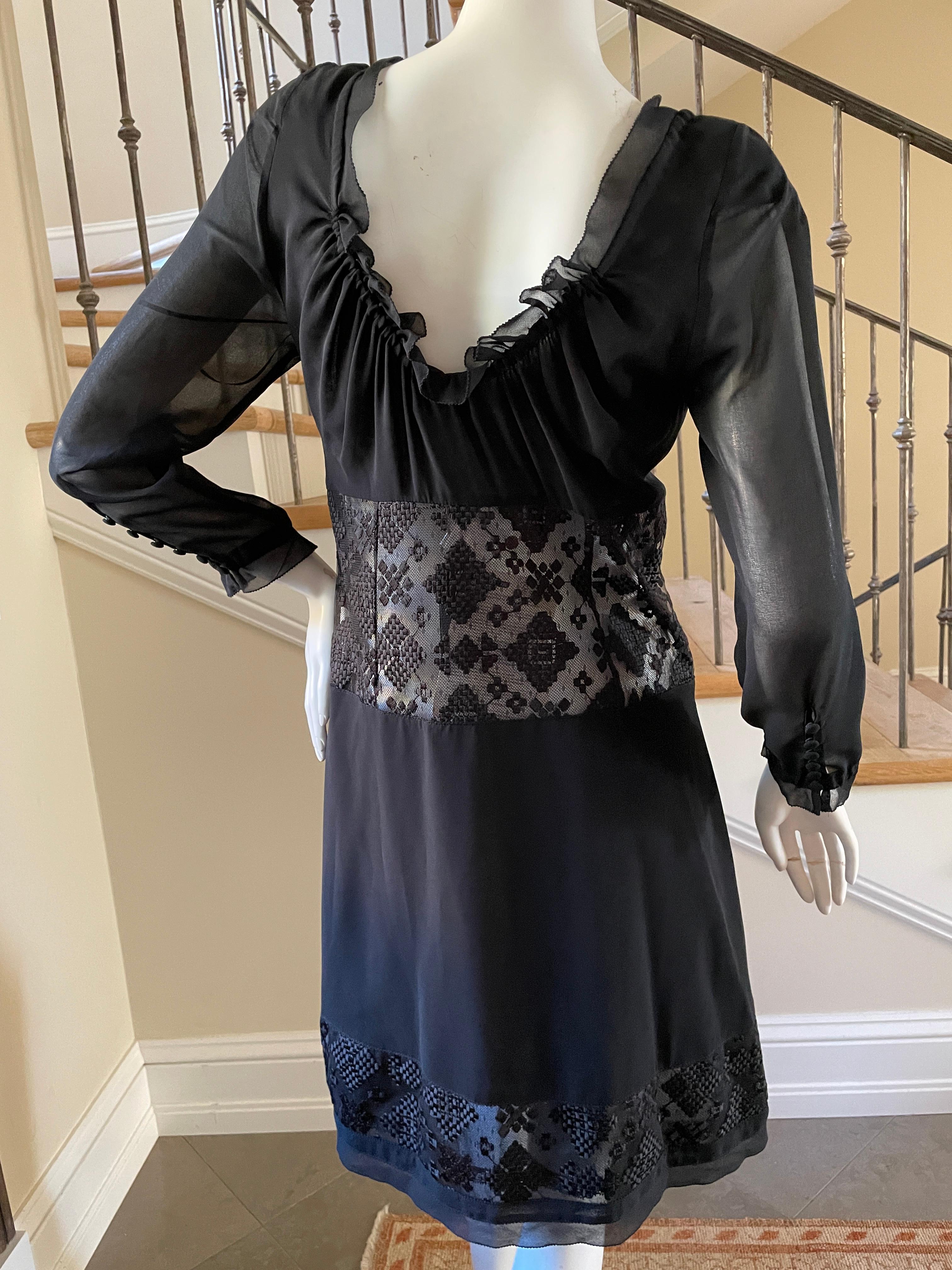 Just Cavalli Little Black Dress by Roberto Cavalli with Sheer Details For Sale 3