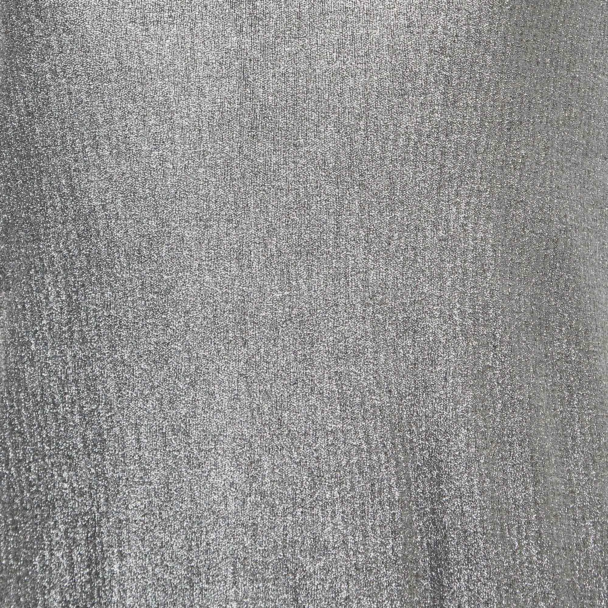 Argento Just Cavalli Metallic Silver Lamé Jersey Metal Embellished Mini Dress S in vendita