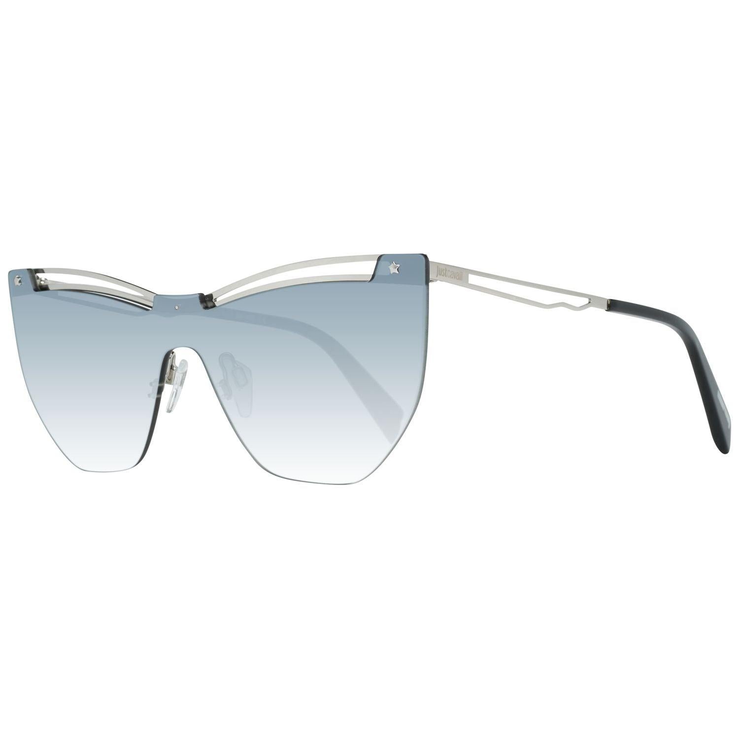Accessoires Zonnebrillen & Eyewear Zonnebrillen Cavalli 2000s vintage gespiegelde randloze wrap zonnebril zilver Dafne 62s 