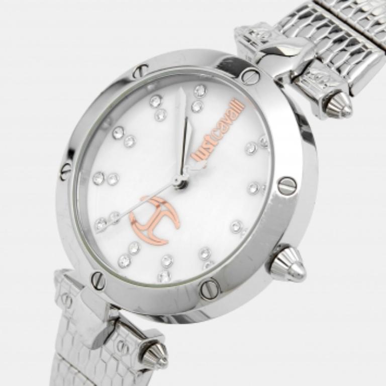 Just Cavalli Perlmutt JC Logo JC1L122M0055 Damen-Armbanduhr 36 mm im Angebot 2