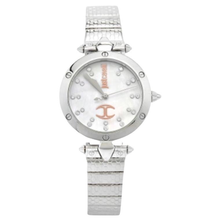 Just Cavalli Perlmutt JC Logo JC1L122M0055 Damen-Armbanduhr 36 mm im Angebot