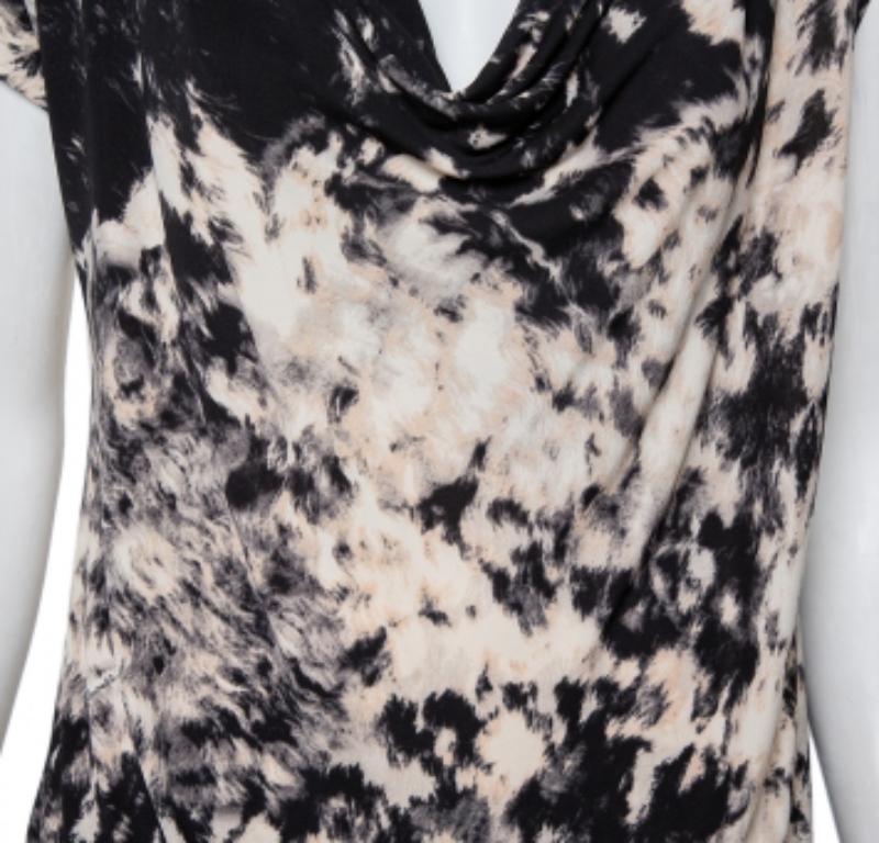 Just Cavalli Multicolor Abstract Printed Knit Tie Detail Mini Dress M In Good Condition For Sale In Dubai, Al Qouz 2
