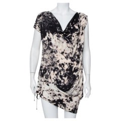 Just Cavalli Multicolor Abstract Printed Knit Tie Detail Mini Dress M