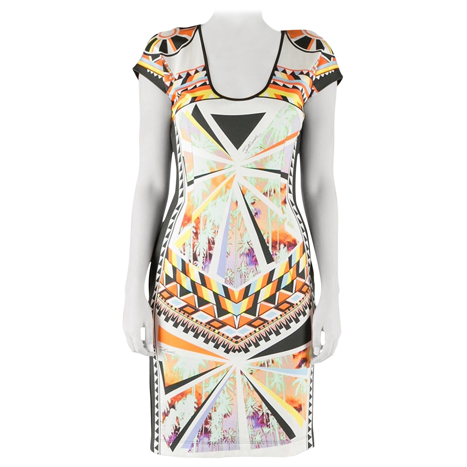 Multicolor Indian Aztec Doodle Elements Abstract Bodycon Dress