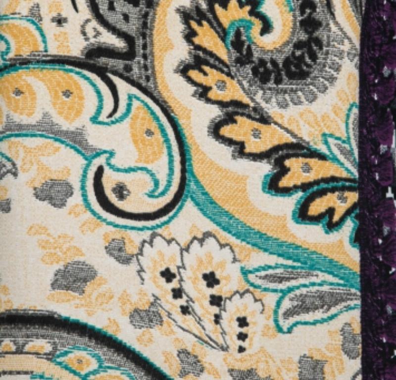 Just Cavalli - Robe courte à volants en crêpe imprimé multicolore S Pour femmes en vente