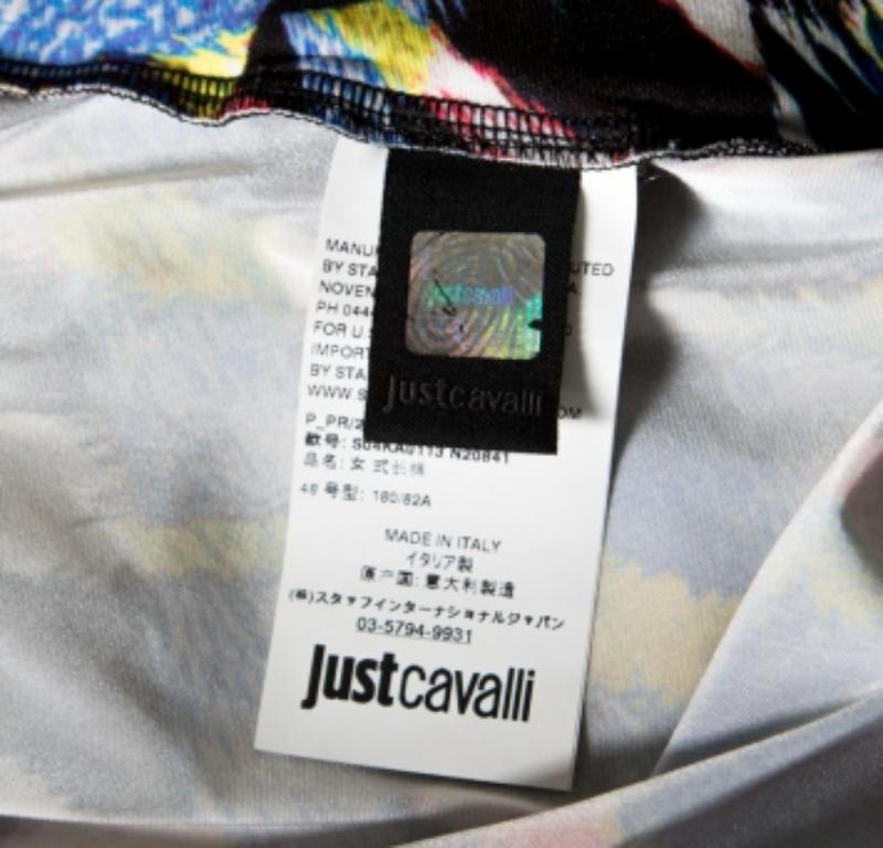 Just Cavalli Mehrfarbig bedruckte Leggings mit elastischer Taille und elastischer Taille L im Angebot 1