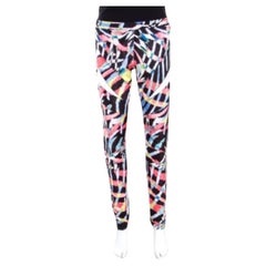 Just Cavalli Multicolor Printed Elasticized Waist Leggings L