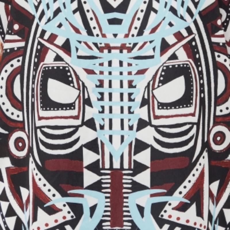 Just Cavalli Mehrfarbig bedrucktes & gestricktes Tunika-Top im Zustand „Gut“ im Angebot in Dubai, Al Qouz 2