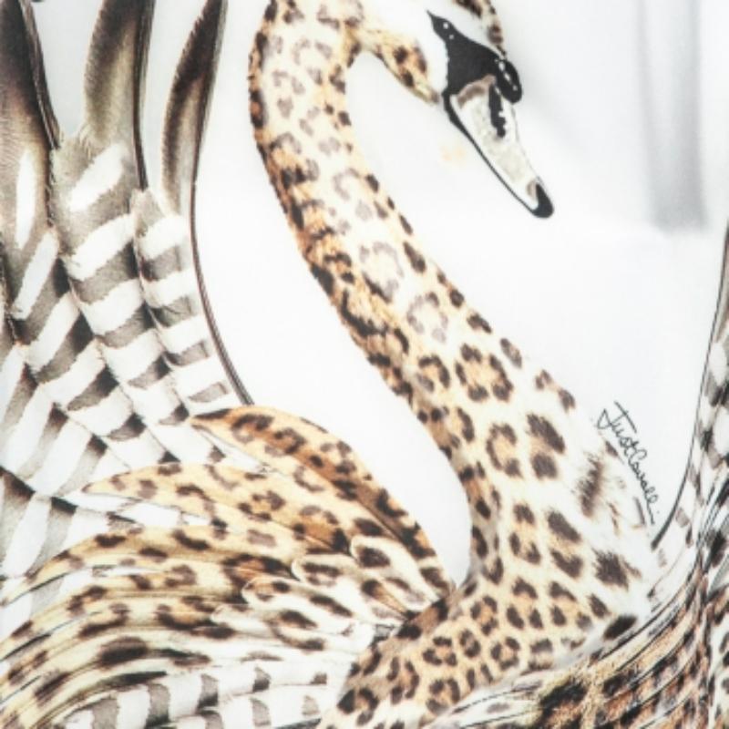 Just Cavalli Multicolor Printed Silk Top XXS For Sale 1